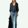 Zadig & Voltaire Tinous Satin Shirt Encre