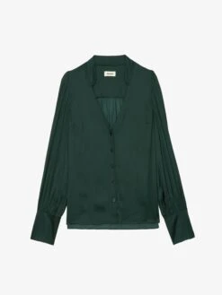 Zadig & Voltaire Tinous Satin Shirt Peaks -Zadig & Voltaire Clothing WWSH00572 PEAKS PACKSHOT 668bb27335fad