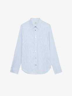 Zadig & Voltaire Taskiza Studs Shirt Light Blue -Zadig & Voltaire Clothing WWSH00580 LIGHT BLUE PACKSHOT 664334543e378