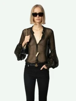 Zadig & Voltaire Tandy Blouse Black -Zadig & Voltaire Clothing WWSH00582 NOIR ADDI 1 6704e4c906f2e