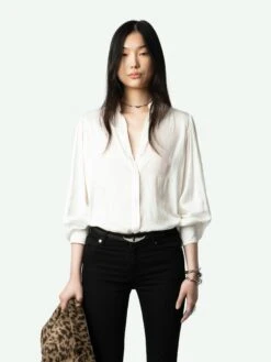 Zadig & Voltaire Trenta Satin Blouse Judo -Zadig & Voltaire Clothing WWSH00583 JUDO ADDI 1 668d02a1804f5
