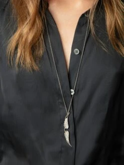 Zadig & Voltaire Trenta Satin Blouse Black -Zadig & Voltaire Clothing WWSH00583 NOIR ADDI 3 6698cc7e586f5