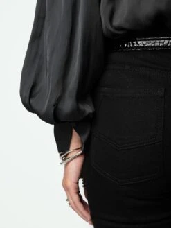 Zadig & Voltaire Trenta Satin Blouse Black -Zadig & Voltaire Clothing WWSH00583 NOIR HOVER 6698cda4ec0a4