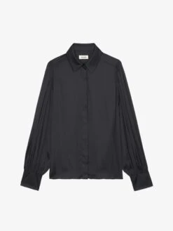Zadig & Voltaire Trenta Satin Blouse Black -Zadig & Voltaire Clothing WWSH00583 NOIR PACKSHOT 6697c5e170172