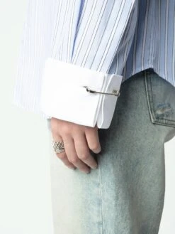 Zadig & Voltaire Morning Striped Poplin Shirt Mist -Zadig & Voltaire Clothing WWSH02165 MIST ADDI 4 6763e75620e73