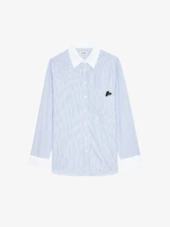 Zadig & Voltaire Morning Striped Poplin Shirt Mist -Zadig & Voltaire Clothing WWSH02165 MIST PACKSHOT 6777f18f11bb0