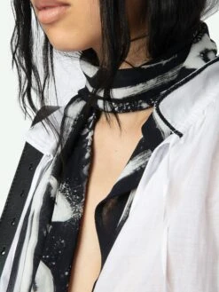 Zadig & Voltaire Troene Oversized Cotton Blouse Judo -Zadig & Voltaire Clothing WWSH02206 JUDO HOVER 67bed79c4a0b0