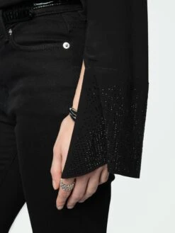 Zadig & Voltaire Taika Blouse Black -Zadig & Voltaire Clothing WWSH02217 BLACK HOVER 675ff83764387