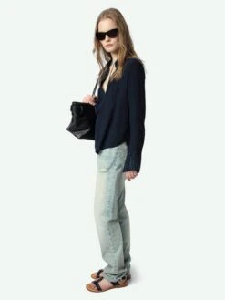 Zadig & Voltaire Taika Blouse Encre -Zadig & Voltaire Clothing WWSH02217 ENCRE ADDI 3 67a9e4394b4d8