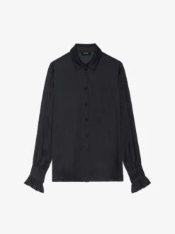 Zadig & Voltaire Thely Satin Shirt Black 15 Zadig & Voltaire Thely Satin Shirt Black -Zadig & Voltaire Clothing WWSH02226 BLACK PACKSHOT 687df3bb13695