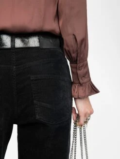 Zadig & Voltaire Thely Satin Shirt Burgundy -Zadig & Voltaire Clothing WWSH02226 BURGUNDY ADDI 2 687df5ff2f734