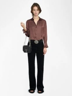 Zadig & Voltaire Thely Satin Shirt Burgundy