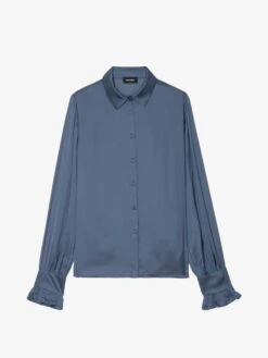 Zadig & Voltaire Thely Satin Shirt Officer -Zadig & Voltaire Clothing WWSH02226 OFFICER PACKSHOT 6777efc5ae026