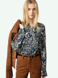 Zadig & Voltaire Truett Shirt Encre -Zadig & Voltaire Clothing WWSH02242 ENCRE ADDI 1 672a463aa237f