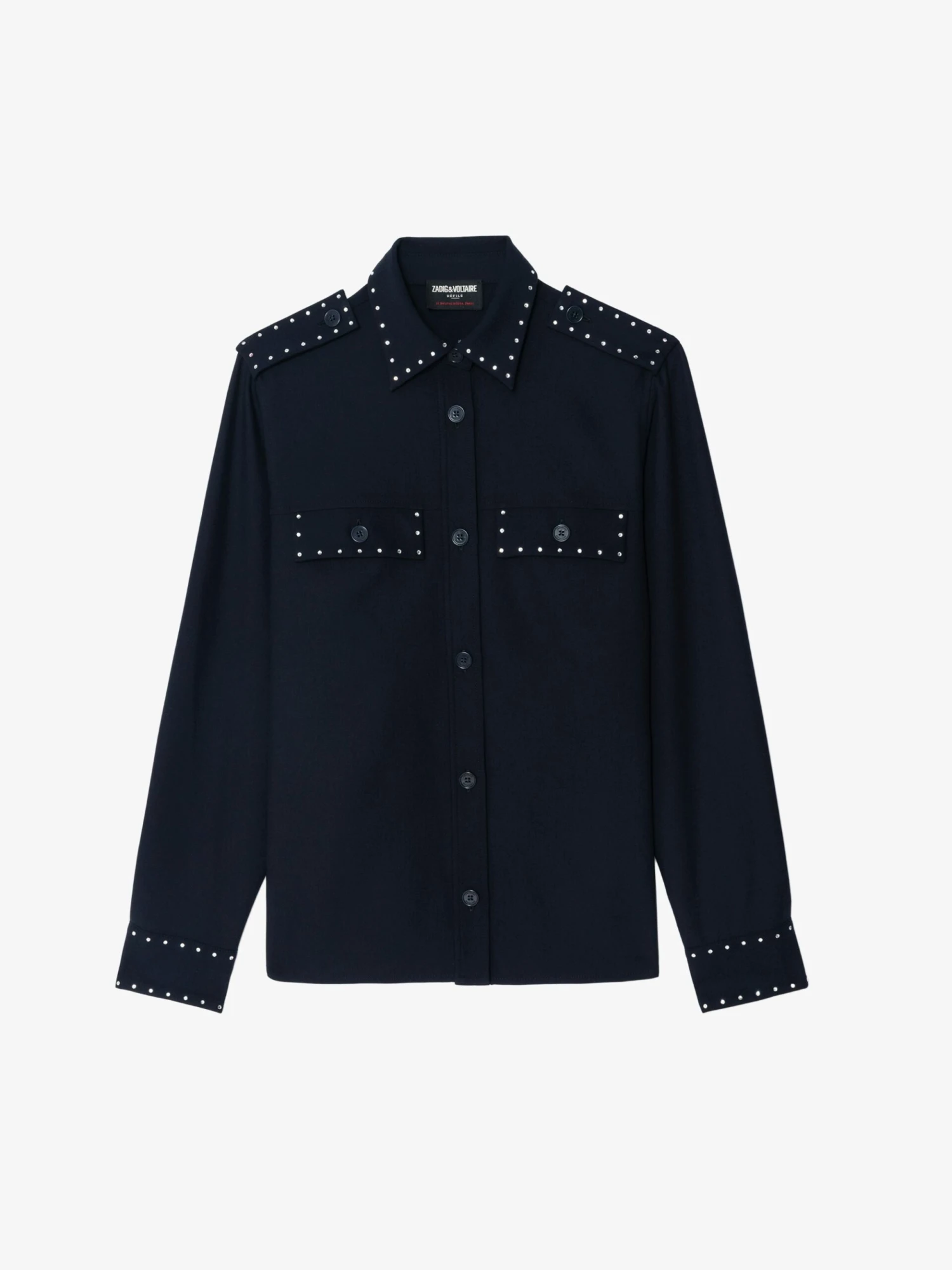 Zadig & Voltaire Taskam Overshirt Encre 9 Zadig & Voltaire Taskam Overshirt Encre - Image 7