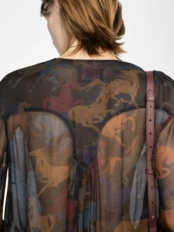 Zadig & Voltaire Tamela Shirt Dark Chocolate -Zadig & Voltaire Clothing WWSH02262 DARK CHOCOLATE ADDI 4 687df7c1c56f2