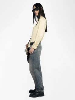 Zadig & Voltaire Tulba Satin Shirt Blond -Zadig & Voltaire Clothing WWSH02266 BLOND ADDI 3 685d24140980d