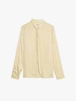 Zadig & Voltaire Tulba Satin Shirt Blond -Zadig & Voltaire Clothing WWSH02266 BLOND PACKSHOT 68628741417cc