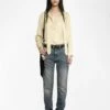 Zadig & Voltaire Tulba Satin Shirt Blond -Zadig & Voltaire Clothing WWSH02266 BLOND SHOOTING 685d251ae341a