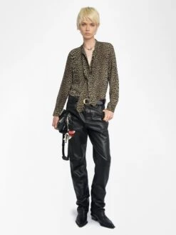 Zadig & Voltaire Tulba Satin Shirt Leaves 11 Zadig & Voltaire Tulba Satin Shirt Leaves -Zadig & Voltaire Clothing WWSH02268 LEAVES ADDI 1 685e905795605