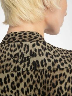 Zadig & Voltaire Tulba Satin Shirt Leaves 14 Zadig & Voltaire Tulba Satin Shirt Leaves -Zadig & Voltaire Clothing WWSH02268 LEAVES ADDI 3 685e90cb0a780