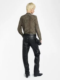 Zadig & Voltaire Tulba Satin Shirt Leaves 12 Zadig & Voltaire Tulba Satin Shirt Leaves -Zadig & Voltaire Clothing WWSH02268 LEAVES BACK 685e8f8819b6a