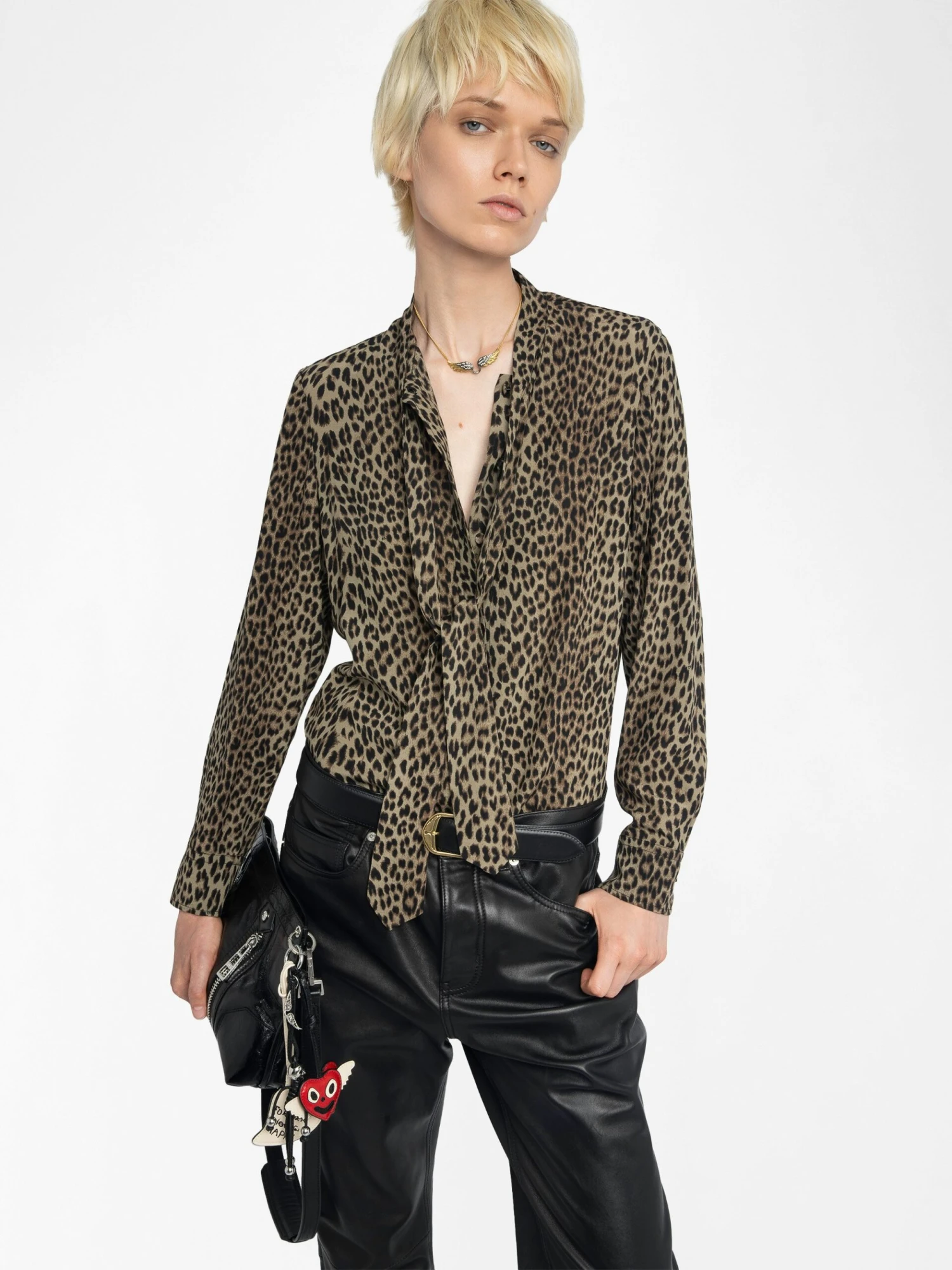 Zadig & Voltaire Tulba Satin Shirt Leaves 4 Zadig & Voltaire Tulba Satin Shirt Leaves - Image 2