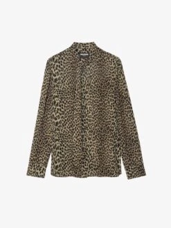 Zadig & Voltaire Tulba Satin Shirt Leaves 15 Zadig & Voltaire Tulba Satin Shirt Leaves -Zadig & Voltaire Clothing WWSH02268 LEAVES PACKSHOT 686287c3d8ab2