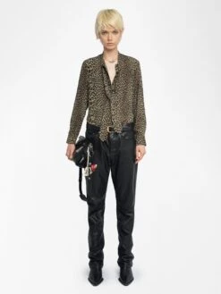 Zadig & Voltaire Tulba Satin Shirt Leaves