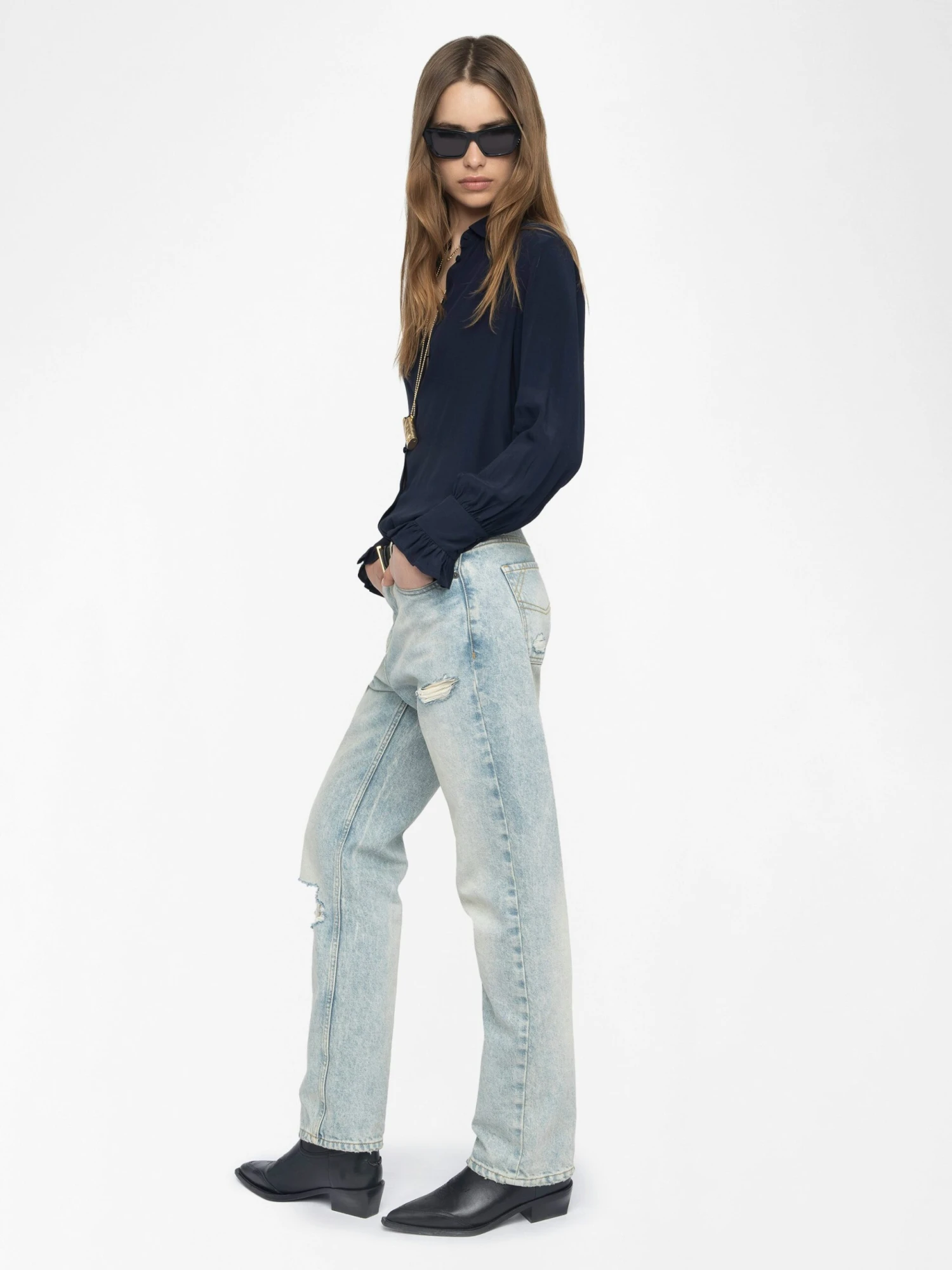 Zadig & Voltaire Thely Shirt Encre 5 Zadig & Voltaire Thely Shirt Encre - Image 3