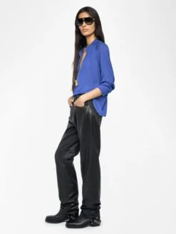 Zadig & Voltaire Tink Satin Blouse Electric -Zadig & Voltaire Clothing WWSH02276 ELECTRIC ADDI 3 686b86304f7f4