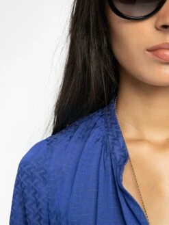 Zadig & Voltaire Tink Satin Blouse Electric -Zadig & Voltaire Clothing WWSH02276 ELECTRIC HOVER 686b86780ffdb