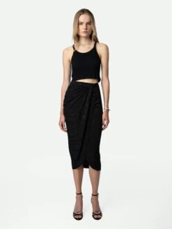 Zadig & Voltaire Jamelia Jacquard Skirt Black
