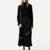 Zadig & Voltaire Jaylal Silk Skirt Black 1 Zadig & Voltaire Jaylal Silk Skirt Black -Zadig & Voltaire Clothing WWSK00364 NOIR SHOOTING