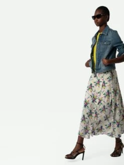 Zadig & Voltaire June Skirt Mastic -Zadig & Voltaire Clothing WWSK00379 MASTIC ADDI 1