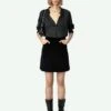 Zadig & Voltaire Jinette Velvet Skirt Black -Zadig & Voltaire Clothing WWSK00389 NOIR SHOOTING 6704e78b7490e