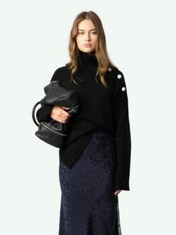 Zadig & Voltaire Jayla Leopard Silk Jacquard Skirt Encre -Zadig & Voltaire Clothing WWSK00394 ENCRE ADDI 1 6695362dde80c