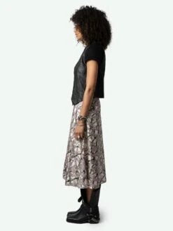 Zadig & Voltaire June Silk Skirt Ecru -Zadig & Voltaire Clothing WWSK00397 ECRU ADDI 2 668418ef53dad