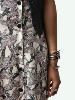 Zadig & Voltaire June Silk Skirt Ecru -Zadig & Voltaire Clothing WWSK00397 ECRU HOVER 66841954e8fc4