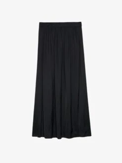 Zadig & Voltaire Jady Satin Skirt Black -Zadig & Voltaire Clothing WWSK01602 BLACK PACKSHOT 6777f1980c203