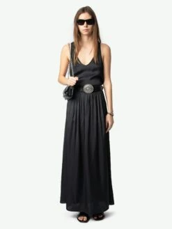 Zadig & Voltaire Jady Satin Skirt Black