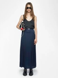 Zadig & Voltaire Jimeno Satin Skirt Encre