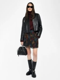 Zadig & Voltaire Jadys Skirt Dark Chocolate -Zadig & Voltaire Clothing WWSK01623 DARK CHOCOLATE ADDI 3 68824ec414865