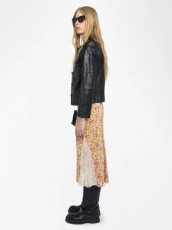 Zadig & Voltaire Jayla Womens Floral Midi Skirt Ecru -Zadig & Voltaire Clothing WWSK01624 ECRU ADDI 2 68370358d7bc2