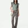 Zadig & Voltaire Tiza Satin Top Treillis -Zadig & Voltaire Clothing WWTO00197 TREILLIS SHOOTING