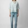 Zadig & Voltaire Tosea Top Celadon -Zadig & Voltaire Clothing WWTO00203 CELADON 6