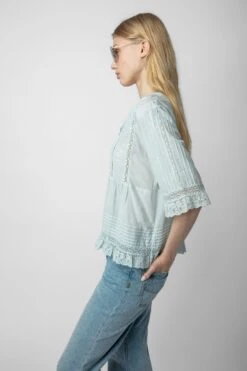 Zadig & Voltaire Tosea Top Celadon -Zadig & Voltaire Clothing WWTO00203 CELADON 8