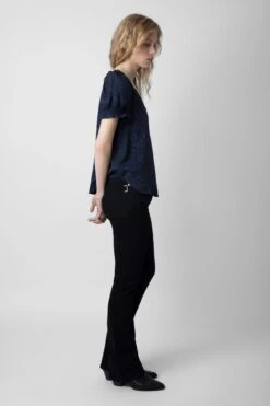 Zadig & Voltaire Tasty Leopard Jacquard Shirt Encre -Zadig & Voltaire Clothing WWTO00211 ENCRE 3