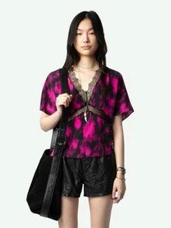 Zadig & Voltaire Tzar Silk Top Black -Zadig & Voltaire Clothing WWTO00226 NOIR ADDI 1 668d03e71e243