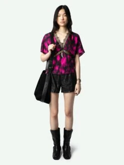 Zadig & Voltaire Tzar Silk Top Black